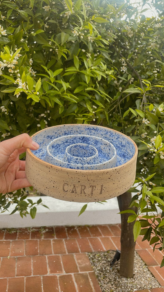 Slow Feeder "Speckled Blue"